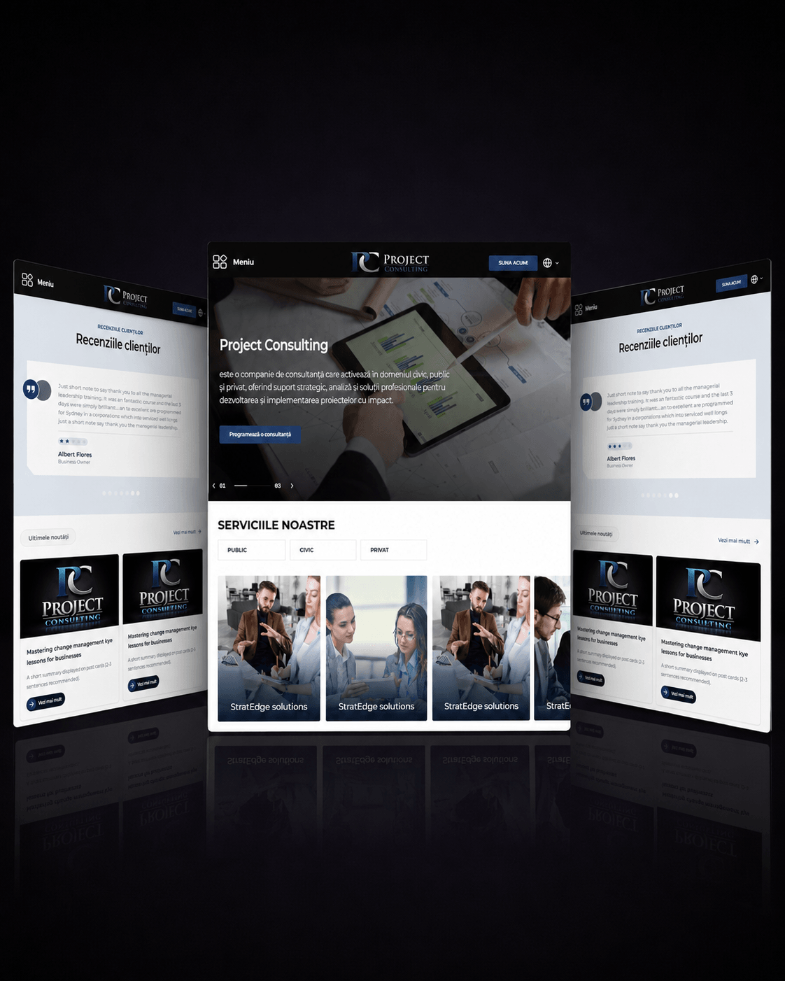 Web design modern și dezvoltare website realizate de Artmarketing